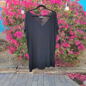 Bryn Walker Black short cap sleeve tunic